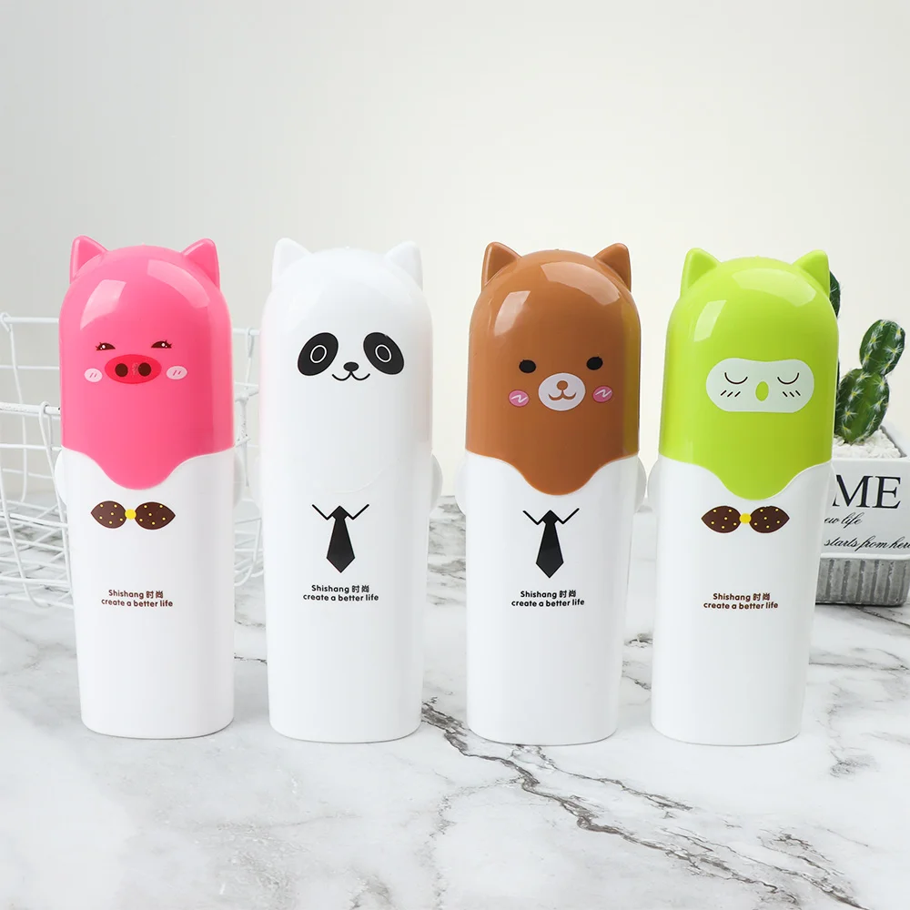 

Lovely Plastic Water Bottle Toothbrush Holder Toothpaste Storage Cup Travel Necessary practical portable convenient