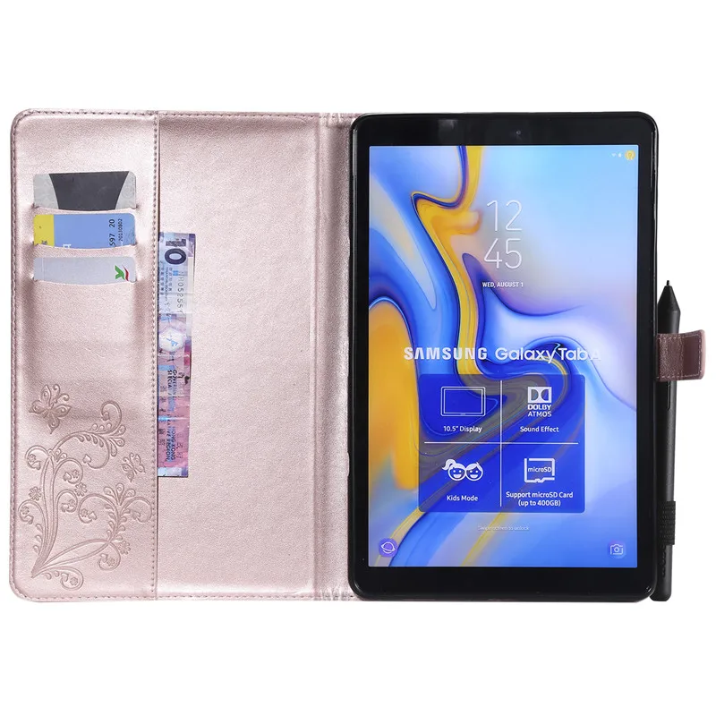 Wekays для samsung Tab A2 10,5 кожаный чехол с мультяшной бабочкой для samsung Galaxy Tab A 10,5 дюймов 2018 T590 T595 чехол