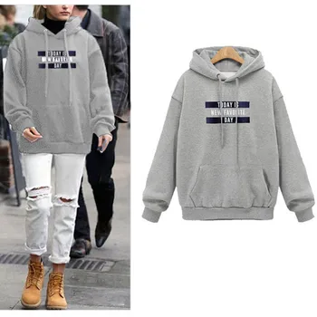 

Fadzeco Women Hoodies Sweatshirt Winter Autumn Letters Print Hooded Pullovers Tops Long Sleeve Casual Christmas Sweatshirt