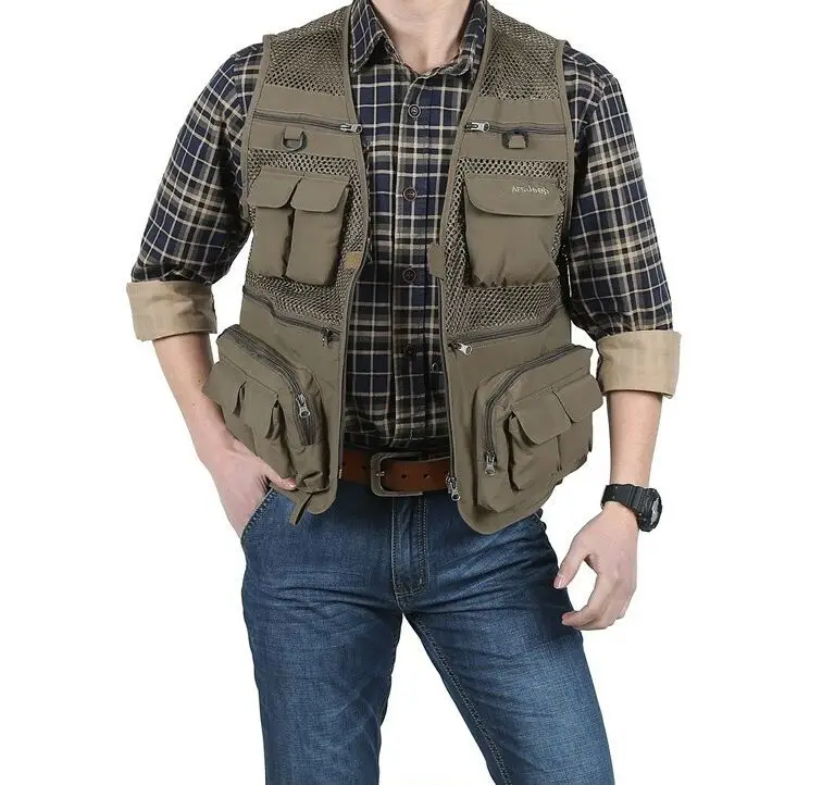 8868-gudaojipu Waistcoat Quick-Dry Mesh Multi-pocket Photography Advertisement Fishing Vest Large Size Vest