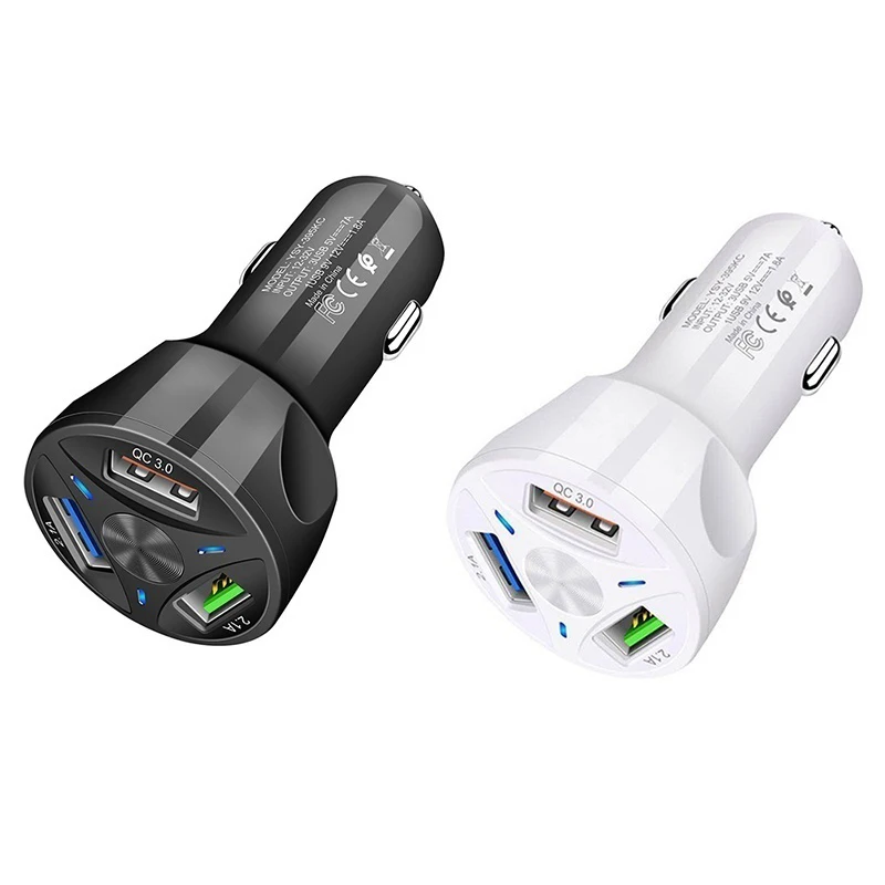 Быстрое зарядное устройство QC 3,0 3 USB Автомобильное зарядное устройство Быстрая зарядка зарядное устройство для huawei P20 P30 Pro Nova 5 5i 4 3 3i mate 20 10 Pro автомобильное зарядное устройство