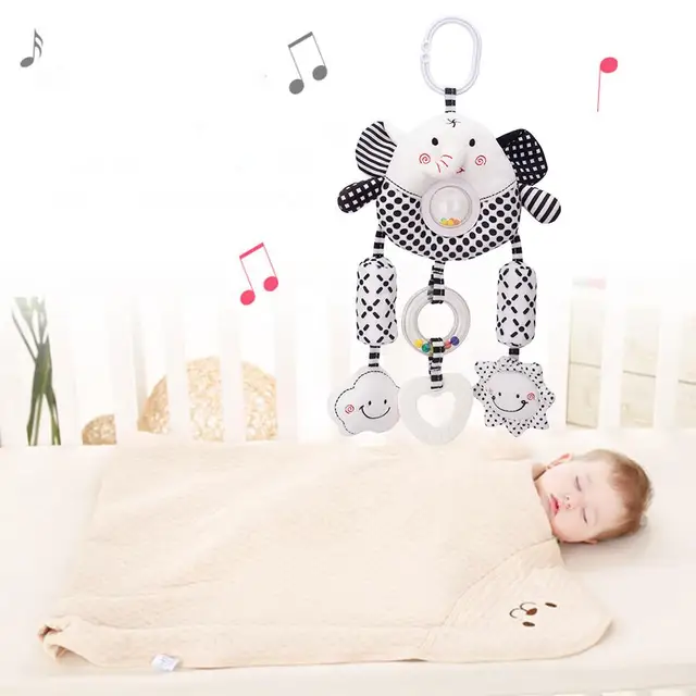 Baby Stroller Toys Hangings Baby Spiral Activity Toy Spiral Hangings Rattle Car Seat Toys Infant Baby Black And White Fox El 2