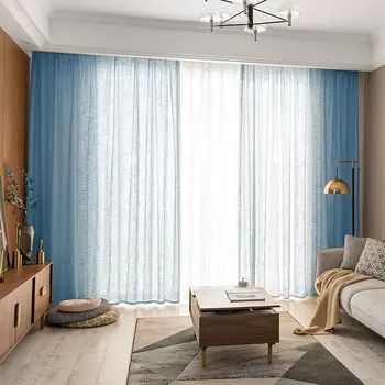 

Yaapeet 1pc Modern Solid Color Sheer Curtain Europe Tull Curtains Living Room Luxury Window Curtains Pretty Window Drapes