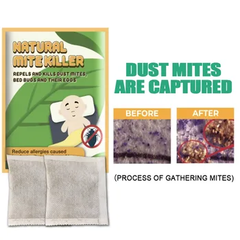 

Dust Mites Kill Natural Herbal Mites Killer Exterminating Pad Killing Worms Anti-mite Pad Cushion Home Mite Control Powder#15