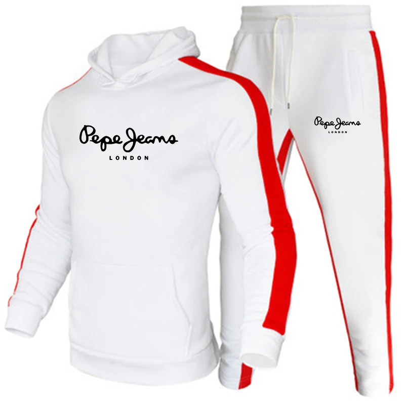 

Men's Hoodie Set Fashion Letter Print Autumn Brand Casual Sports Suit Men's Suit Sports Two Piece Striped Hoodie Set