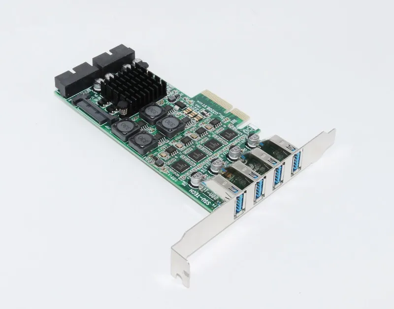 USB 3,0 PCI-E Плата расширения рейзер 8 портов USB3.0 PCI Express карта 19 Pin USB 3,0 адаптер SATA разъемы питания для серверной камеры