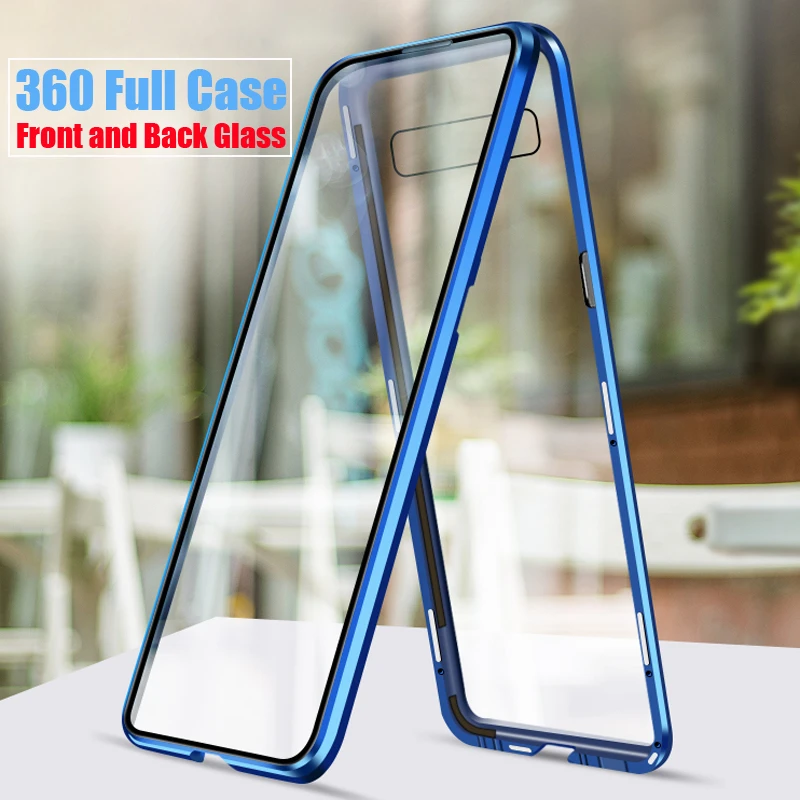 Front Glass Full 360 Case For Samsung Galaxy S9 S8 Plus S Note 9 8 Note8 Note9 S9Plus Magnetic Bumper Samsung S9Plus Case S8Plus