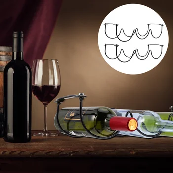 

2pcs Durable Iron Practical Hanging Modern Creative Bottle Racks for Wall Home Wine Bottles Bar Restaurant House
