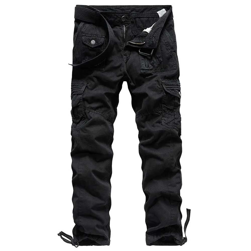 

2020 New Men's Military Tactical Pants Multi-Pocket Washed Cargo Trousers Loose Mens Cotton Outdoor Casual Camouflage Pants