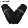 LA SPEZIA Mens Leather Gloves Pigskin Winter Gloves Black Brown Warm Thick Driving Men's Gloves Guantes ► Photo 3/6