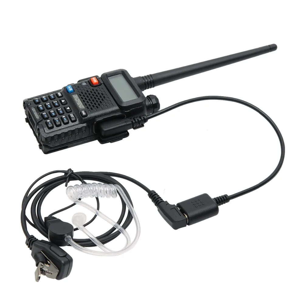 2 Pin Earpiece Headset Speaker Mic Extension Cable Adapter for Kenwood TYT Baofeng Walkie Talkie UV-5R BF-888S UV-82 UV-S9 Radio