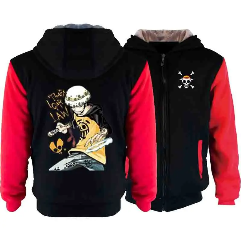 ONE PIECE LAW 3D принт с белой молнией костюм толстовки мужские Аниме стих с капюшоном Косплей толстовки уличная Повседневная Верхняя одежда - Цвет: E