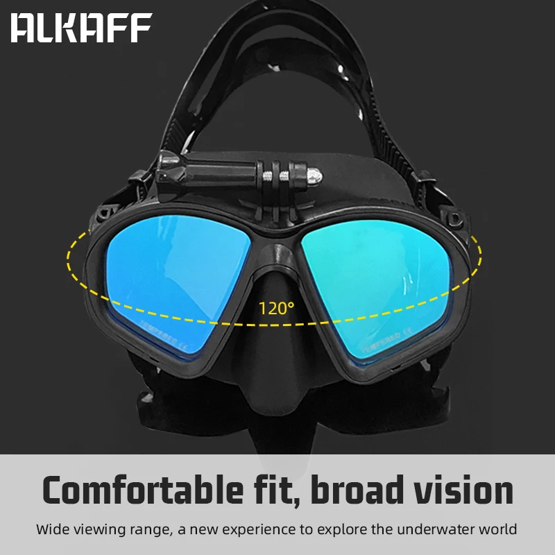 low volume free diving mask scuba equipment Underwater full face mask Free-dive goggles professional Snorkeling glasses