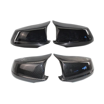 

2 Pair Mirror Covers for Bmw 5 Series F10/F11/F18 Pre-Lci 11-13 Mirror Caps Stickers Covers, Black & Carbon Fiber