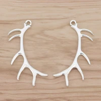 10 Pieces Large Deer Horn Antler Charms Pendants for Jewellery Making 68x33mm 1
