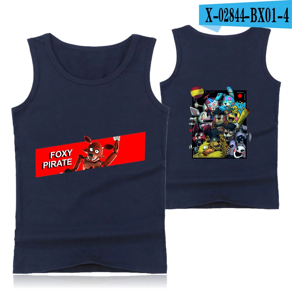 Five Nights at Freddy harajuku Gyms, майка без рукавов для тренировок, Мужская одежда для бодибилдинга, спортивный жилет, мужские майки - Цвет: BX0104