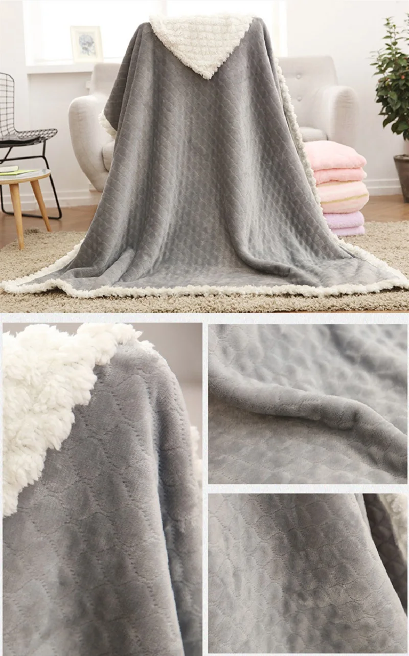 Flannel Fleece Throw blanket Plush Soft Warm Solid Manta Cobertor Chusta Travel Office Home Small Blanket for Sofa Bed Couch