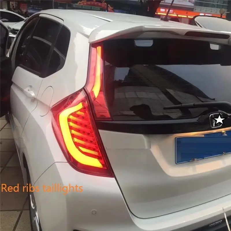 MODEL J Drl аксессуар Cob внешняя лампа дневные ходовые светодиодные фары передние противотуманные задние Автомобильные фары в сборе 14 15 16 17 для Honda Fit - Цвет: MODEL J
