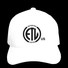 Бейсбол Кепки лаборатории тестирования электроприборов, США(Etl) безопасности логотип шляпа с остроконечным Кепки