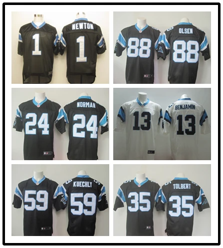 Stitiched, Carolina s Cam Newton Greg Olsen Josh Norman Kelvin Benjamin Luke Kuechly майка толберта Джерси