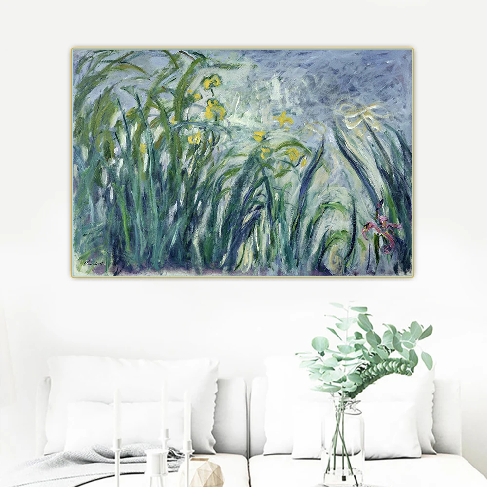 Цитон Клода монета Iris Ирис джинс и маувес Canvas Холст Картина маслом