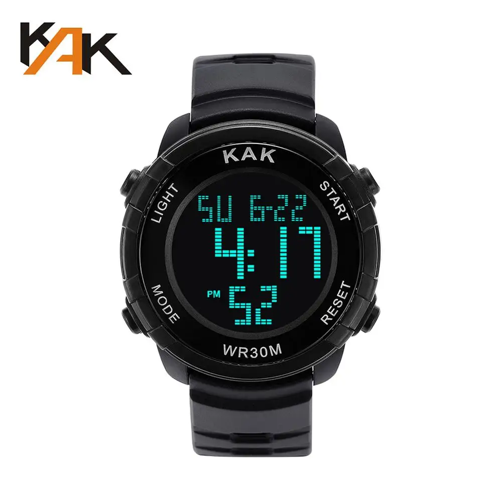 Relojes Para Hombre часы мужские модные электронные часы с цифровым дисплеем в стиле ретро мужские спортивные часы подарок Relogio - Цвет: 028 Black