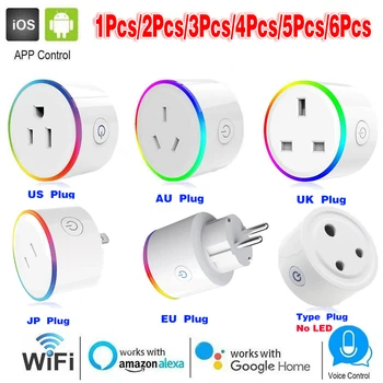 

Wireless WiFi Switch Socket 2G/3G/4G Timer Outlet Switch Remote Control Dimmable Light Smart Home Compatible with Alexa/Google