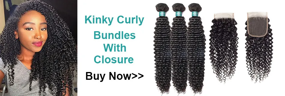 kinky curly bundles with closure