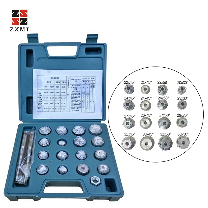 

ZXMT Valve Seat Reamer Motorcycle Vale Repair Displacement Cutter Tool Set for Honda Suzuki