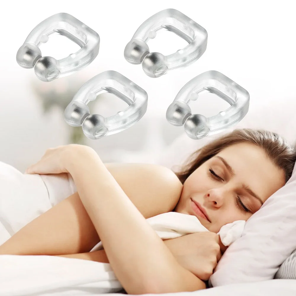 4pcs/lot Anti Snore Device Stop Snoring Nose Clip Effective-Easy Stop Snoring Solution Sleeping Aid Tool For Men Woman