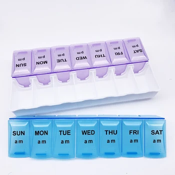 

14 Grids 7 Days Weekly Pill Case Medicine Tablet Dispenser Organizer Pill Box Splitters Pill Storage Organizer Container