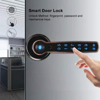 

Fingerprint Lock Smart Fingerprint Password Key Security Entry Lock for Wooden Door cerradura puerta Fechadura Digital door lock