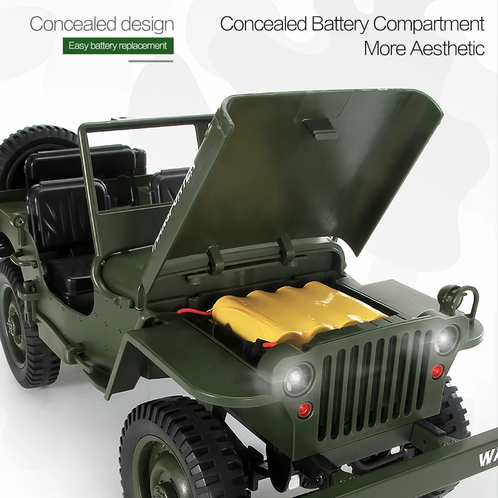 Q65 1/10 2,4G 4WD RC внедорожный военный грузовик транспортер 6 RTR детский подарок детская игрушка