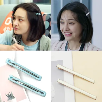 

Zheng Shuang Celebrity Style Barrettes Subnet Red Pearl Hairpin Headdress South Korea Simple Long Clip Bang Clip GIRL'S Side Cli