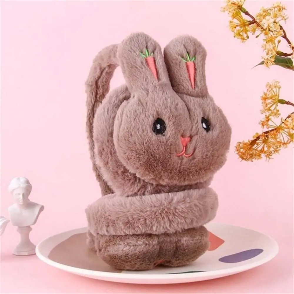 Men Women Soft Cartoon Rabbit Thick Ear Cover Ear Protection Warm Earmuffs Ear Warmers