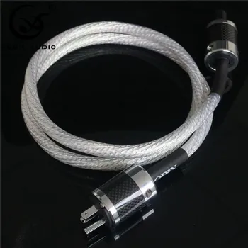 

XSSH Audio Hi-end DIY hifi 13mm OD 9 core 16AWG Teflon Vahalla Power Cable Cord with Female Male Carbon Fiber AC Connector