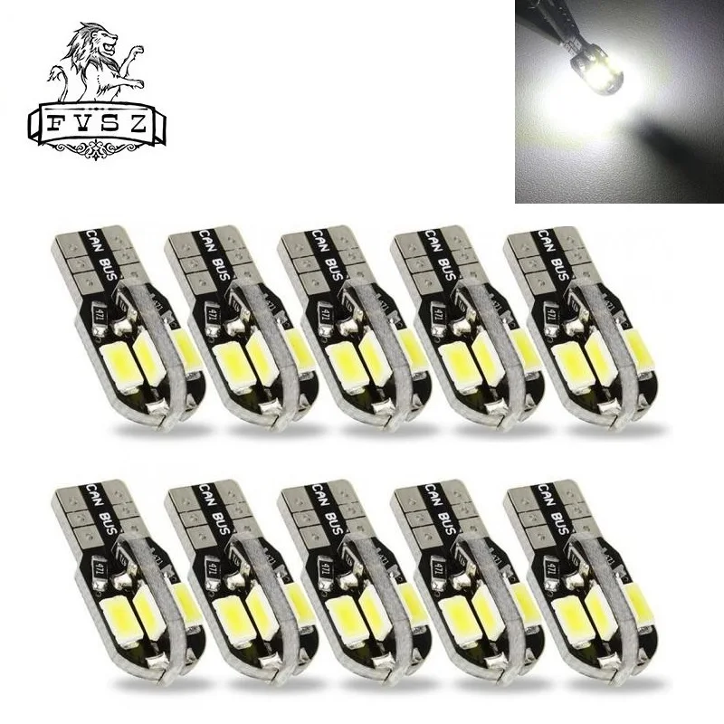 10 шт. T10 светодиодный W5W 8 SMD 5730 194 168 автомобилей Светодиодный светильник Canbus