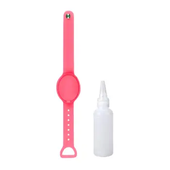 

Adult Kids Silicone Refillable Wristband Wearable Hand Sanitizer Dispenser Pumps Bottle Bracelet for Travel