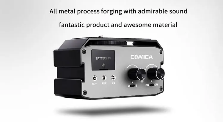 Comica AX3 XLR аудио адаптер смесителя Предварительный усилитель двойной XLR/3,5 мм/6,35 мм порт Миксер для Canon Nikon DSLR камеры видеокамеры