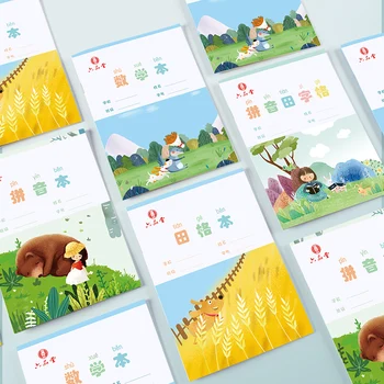 

20 unids/set libros de ejercicio de carÃ¡cter chino cuadrÃ­cula China composiciÃ³n practicebook chico libros de trabajo para niÃ±os