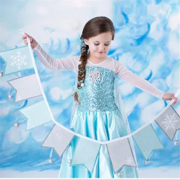 

Girl Elsa Dress Blue Princess Costume Elsa 2 Party Birthday Dress Kids Christmas Vestido Long Tail Sequins Carnival Costume 2020