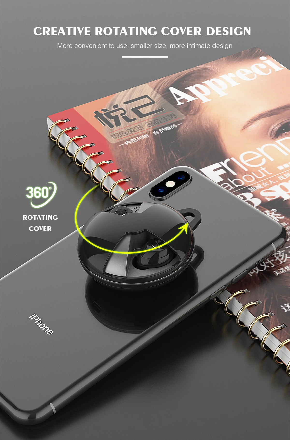 Крутая дизайнерская гарнитура UFO Bluetooth наушники TWS стерео Беспроводные спортивные шумоподавление зарядная коробка поворот крышки водонепроницаемый