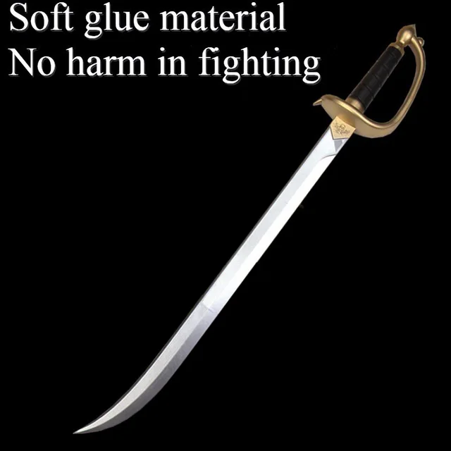 Pirate Captain Jack COS Weapon Toy Swords Film Stage PU Rubber Halloween Pirates of The Caribbean Simulation Props Teen Toy 1