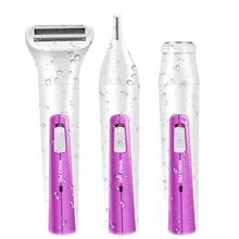 SONAX PRO, 3 в 1, USB Перезаряжаемый женский эпилятор, безболезненный Электрический эпилятор для лица, бровей, для удаления волос, водонепроницаемый триммер, набор, инструмент для ухода