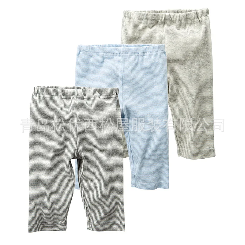 

19 Years New Style Navy Style Stripes Nishimatsu Spring And Summer Children Elasticity Thread Air Conditioner Pants Shorts Base