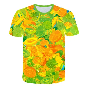 

Summer Tops 2019 6XL Plus Size Women/Men T Shirt 3D Orange Pineapple Lemon Cartoon Print Short Sleeve Funny Cute Tee tshirt