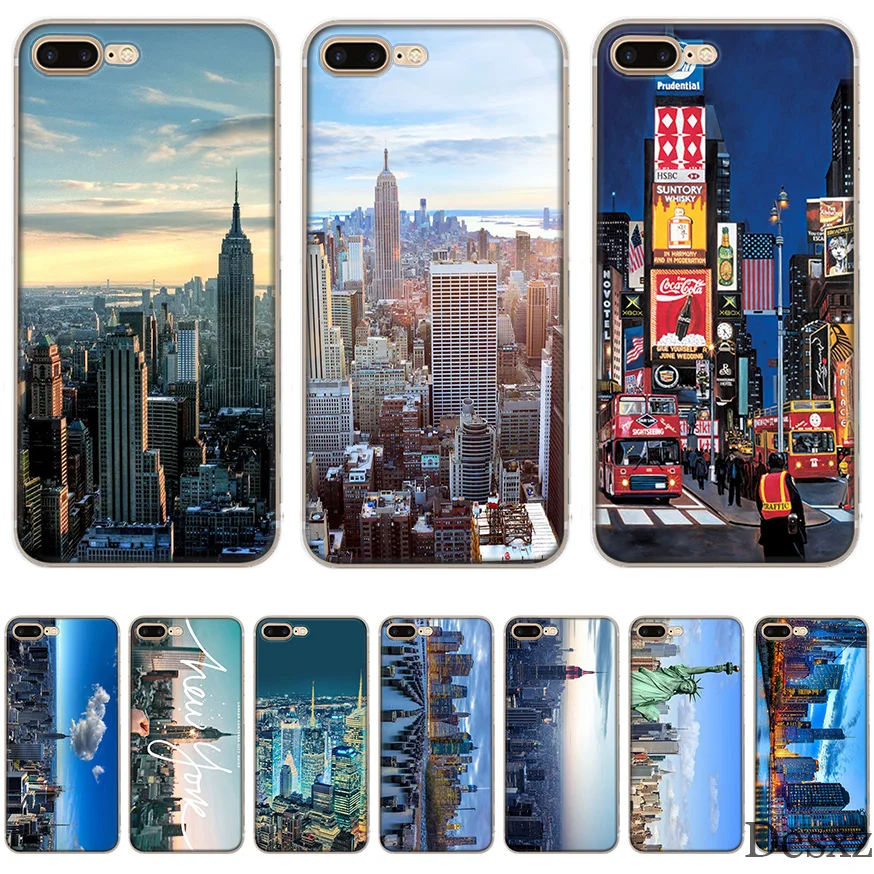 Phone Case NYC NEW YORK City Landscape for iPhone 8 7 6 6S Plus 11 Pro X XS XR MAX 5 5S SE Cover |