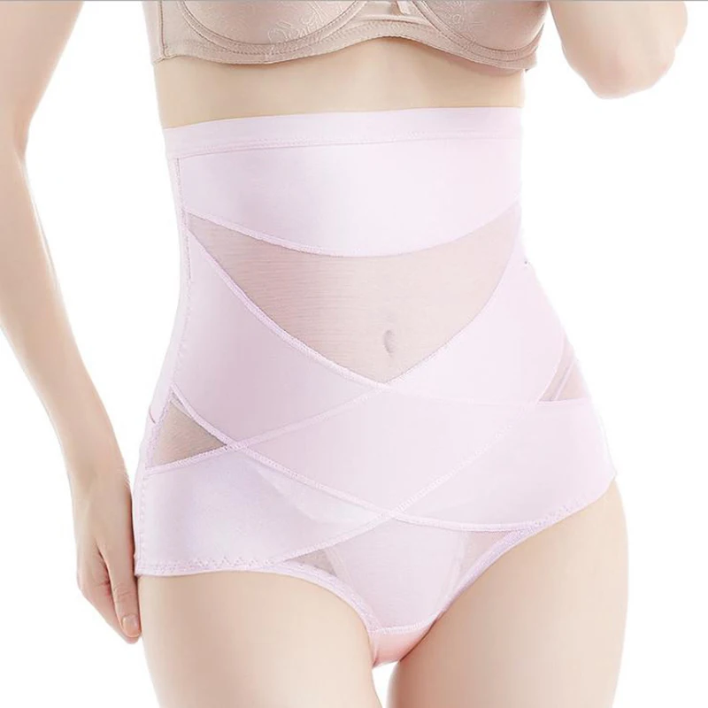 pink purple Женские трусы с высокой талией, дышащие трусы для похудения - Цвет: pink purple