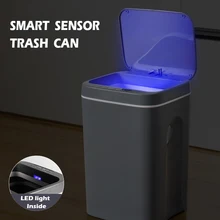 16L Intelligent Trash Can Kitchen Automatic Sensor Dustbin Smart Sensor Electric Waste Bin Home Garbage Bin For Bathroom Garbage