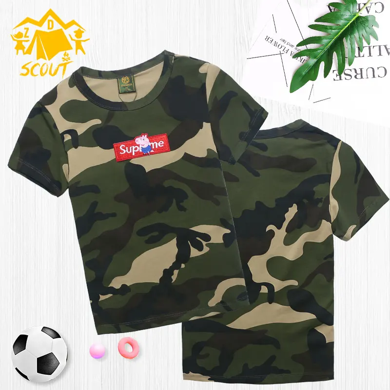 Для девочек с короткими рукавами - Цвет: Woodland camouflage